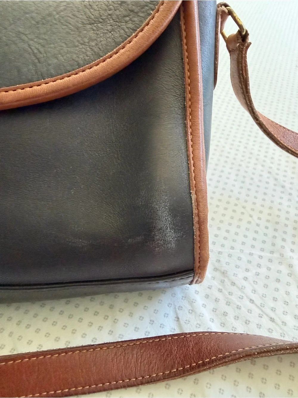 Coach Spectator Black Leather Interior Crossbody with Brown Trim